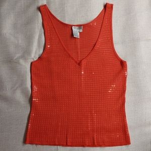 Worth red sequin tank